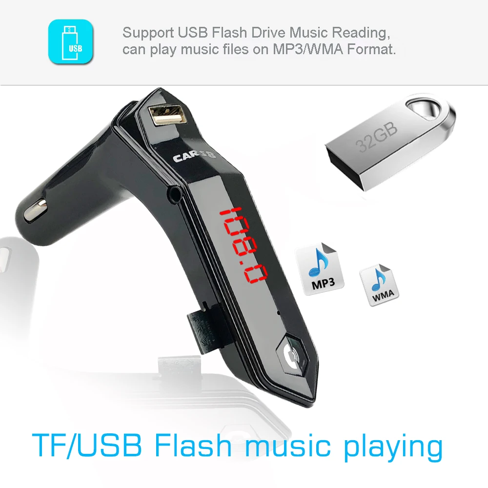 E0193 S8 Bluetooth FM Transmitter Car MP3 Player-3