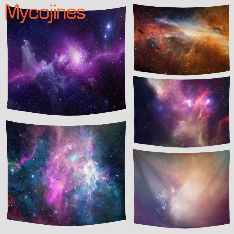

Colorful Space-Time Tapestry Colorful Stars Wall Hanging Outer space Yoga Mat Beach Towel Galaxy Blanket Home Party Decoration