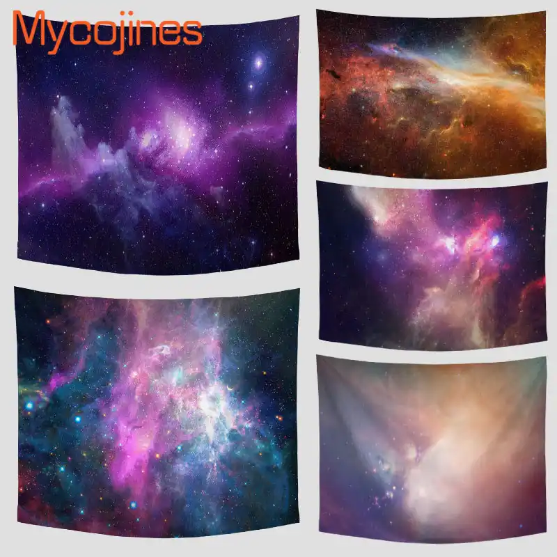 Tapiz De Estrellas De Colores Con Espacio Colorido Para Colgar En