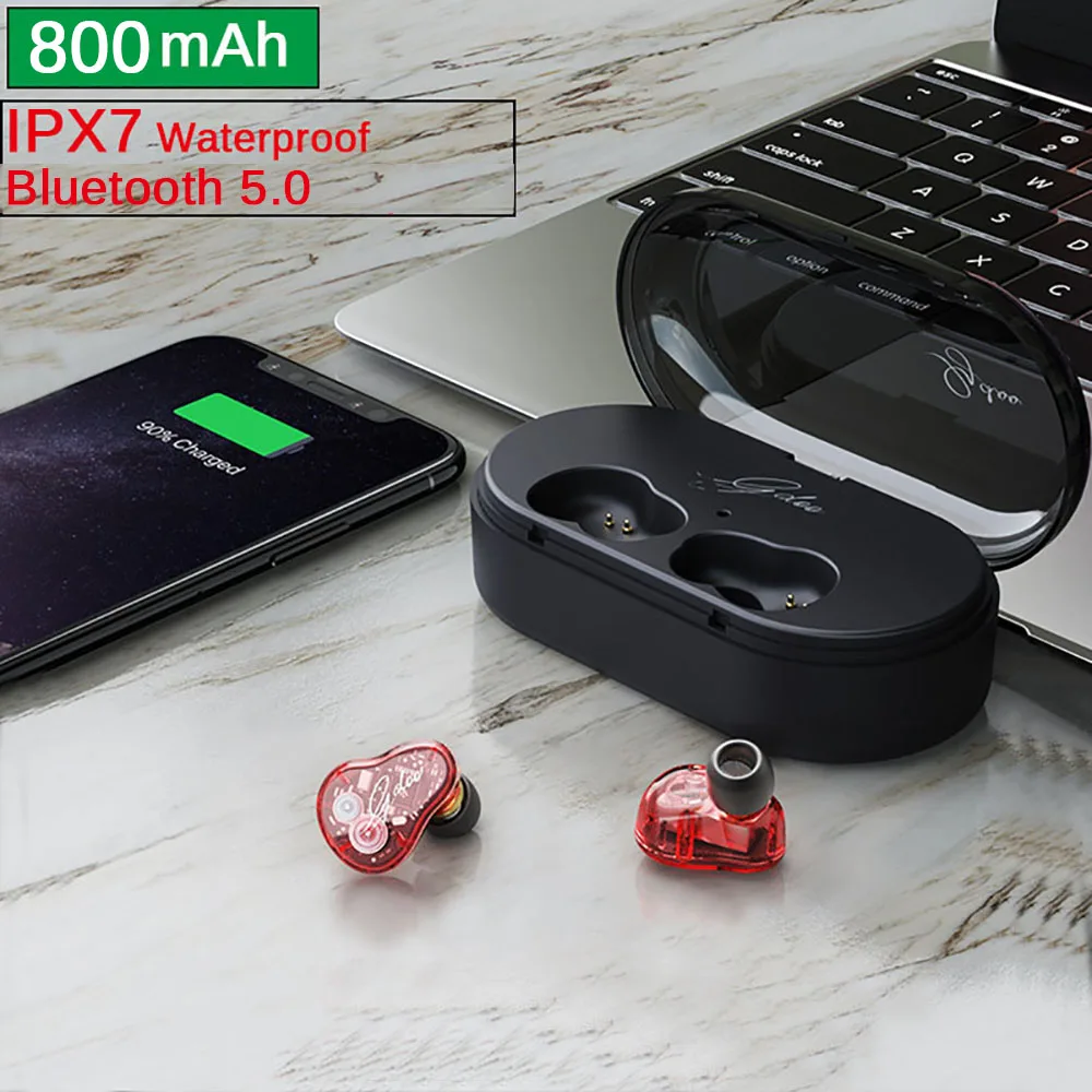 QCR Z6 Touch Bluetooth 5,0 наушники для бега Earbus True беспроводной Bluetooth стерео наушники IPX7 водонепроницаемые глубокие басы Наушники