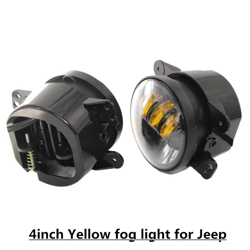 

1Pair X Golden Color 4inch Led fog Lamp For Jee p, Most Powerful Led Light, Jee P wrangler accessories Jk