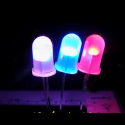 5 мм Цвет ful круглый носок Светодиодная лампа бусы медленная вспышка распыление 5 секунд автоматическая Цвет изменить светодиод 200 шт