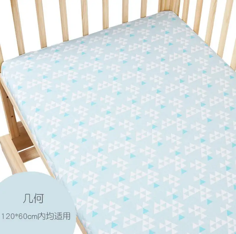 Матрас покрывало для новорожденных, простыня для кроватки, детское постельное белье, мягкая хлопковая простыни с принтом из мультфильмов, BMT021 - Цвет: N