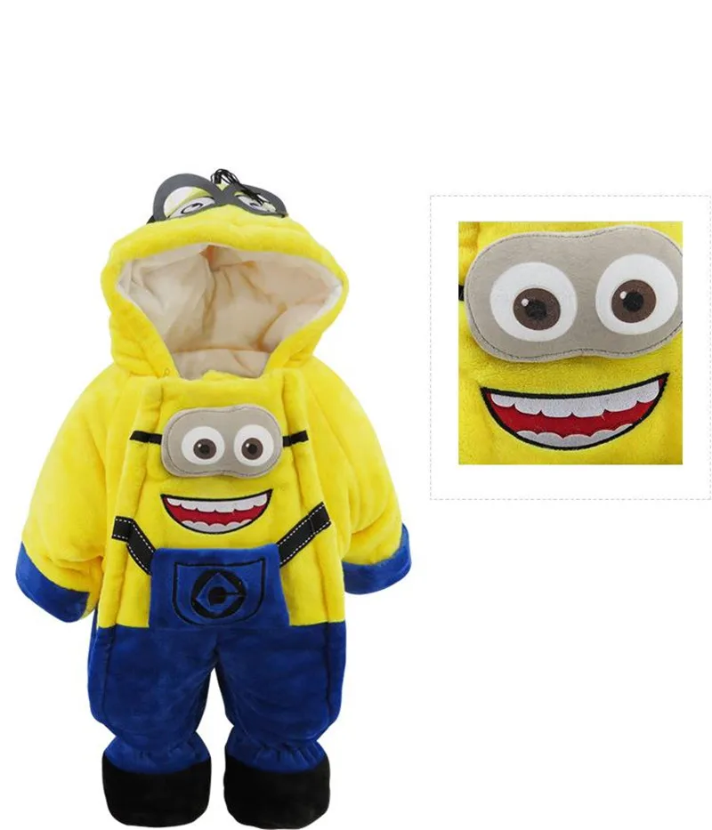 2017 Winter Thick Warm New Baby Boy Girl Rompers Unisex Newborn Infant Long Sleeve Hooded Climbing Clothes 0-1 Years Old Outwear09