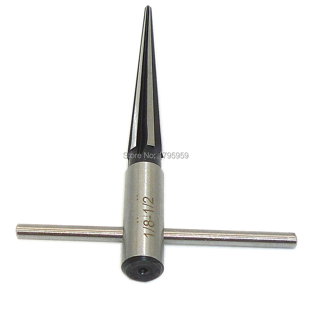 Bridge Pin Hole Hand Held Reamer T Handle Tapered 1/8'' 1/2'' 6 Fluted