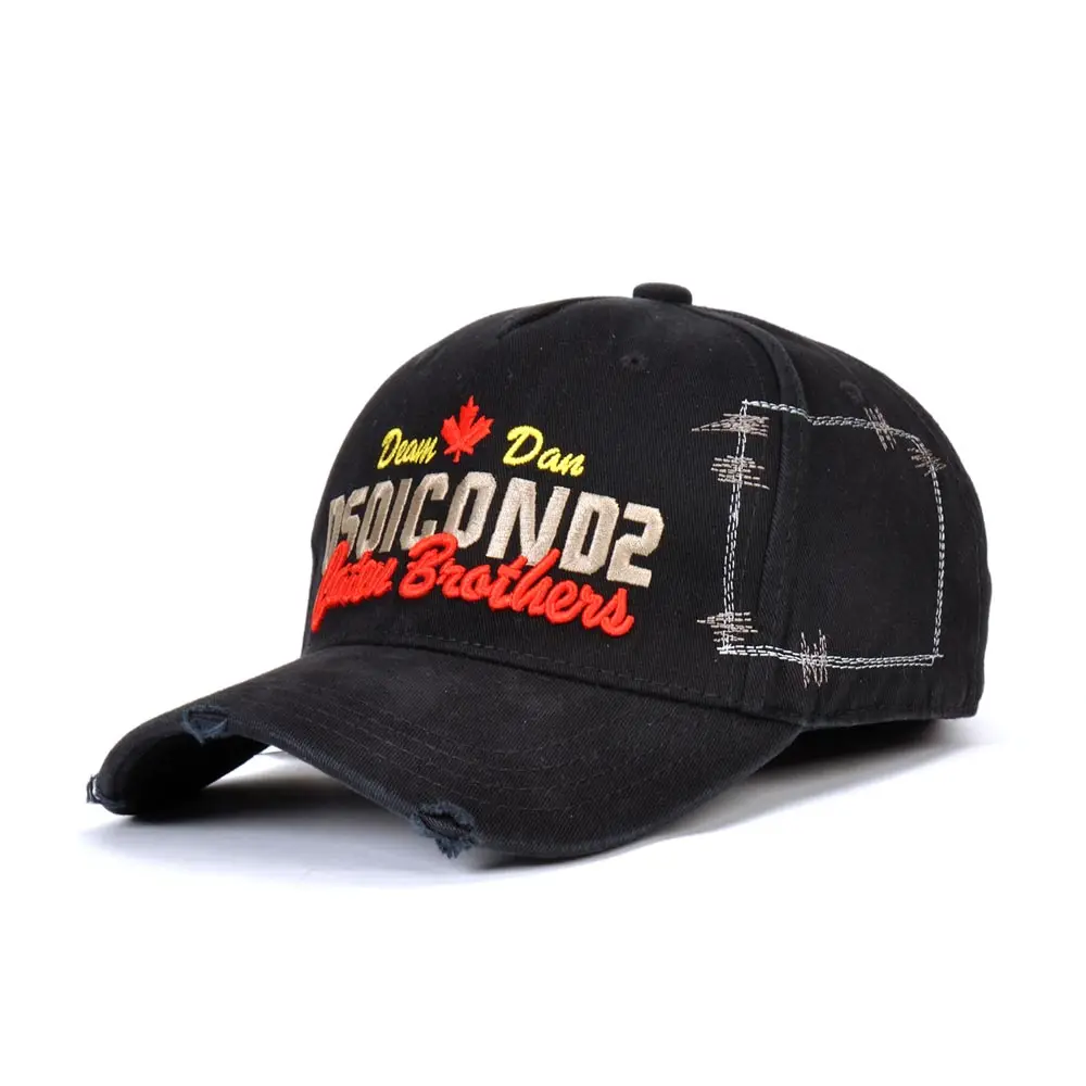 

2019 New Arrival Baseball Cap Dsq Euramerican Tide Brand Cotton Fashion Summer Cap Black Cap Outdoor Hats Casual Hat Dad Hats
