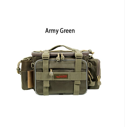 Tsurinoya сумка для рыбалки привлекательная сумка рюкзак 40*15*19 см 600D Многофункциональный брезент сумки с YKK zip - Цвет: Army green