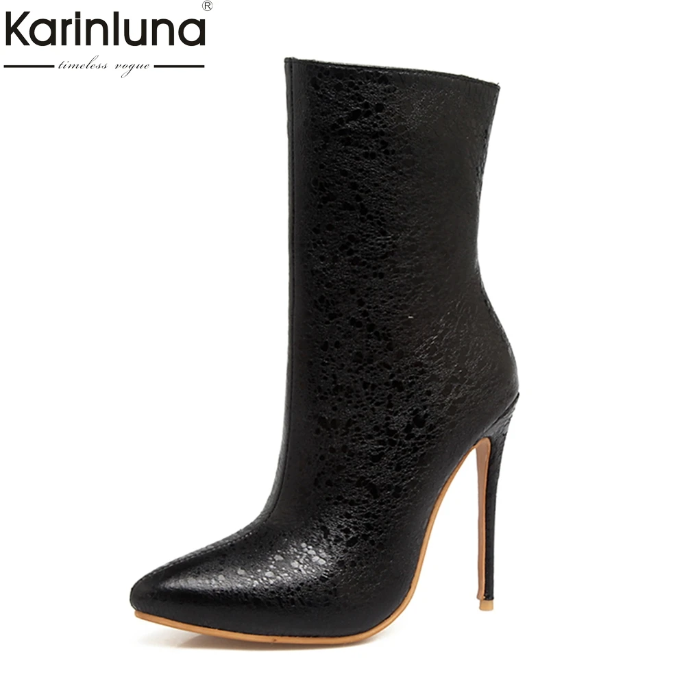 Rouge Femmes 48 Plus Nouvelle Haute Marque Noir Taille Karinluna 33 Talons Chaussures Bout Zip Pointu bleu Femme De Up rouge La Bottes Mariage Mince Noir argent Sexy D'hiver nqzBwYwC