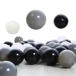 50/100 шт. 7 см для Пластик океан игрушки Мячи для бассейн яма серый белый черный прозрачный открытый стресс мяч игрушка для детей играть