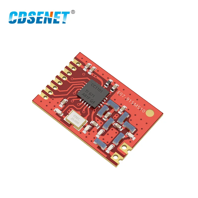 Беспроводной радиочастотный модуль CDSENET iot SMD 915 МГц, 1 шт., CC1101, 915 МГц, с большим радиусом действия, SPI, чип CC1101 Беспроводной радиочастотный модуль CDSENET iot SMD 915 МГц, 1 шт., CC1101, 915 МГц, с большим радиусом действия, SPI, чип CC1101