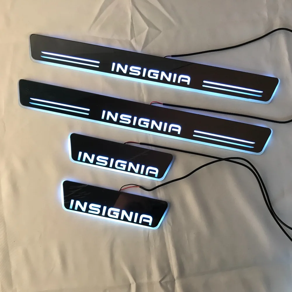 RQXR led перемещение двери Накладка для Opel insignia динамический дверной порог пластина
