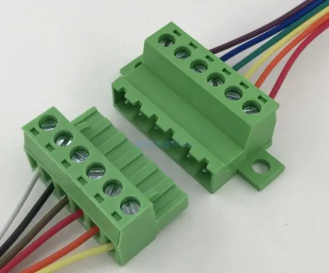 

10sets Solder-free butt strap fixed 2EDG5.08 male and female plug-in green terminal block K2EDGRKC-5.08MM-2p3p4p5p6p7p8p9p10p