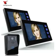 Yobang Security freeship Wired Touch Key 7″ Video Door Phone Video Intercom System outdoor security camera door intercomdoorbell