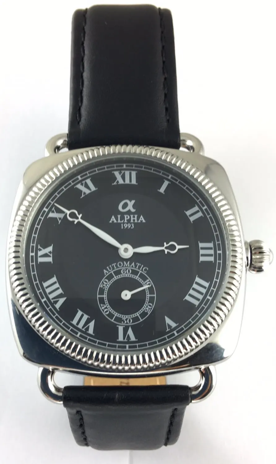 

Black dial Automatic winding vintage style mechanical watch