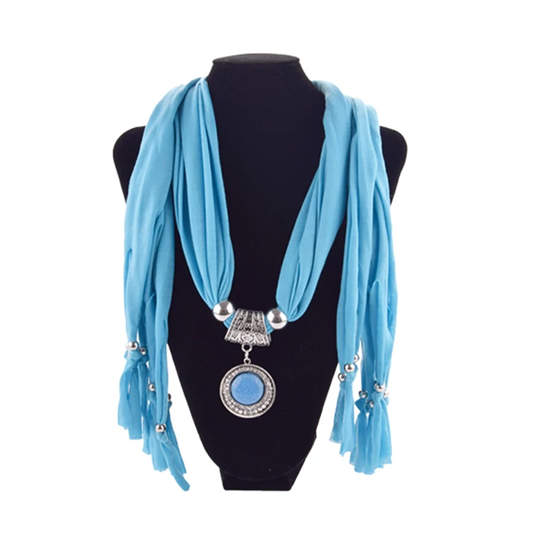 Xikn Для женщин Талисманы шарф круглый кулон Jewelry Шарфы для Цепочки и ожерелья echarpes