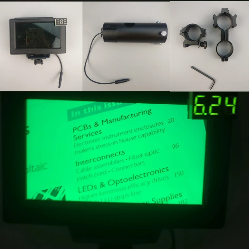 

Day Night Dual Use Rifle Scope Add On Night Vision Scope Device LCD Display with Infrared Flashing Light