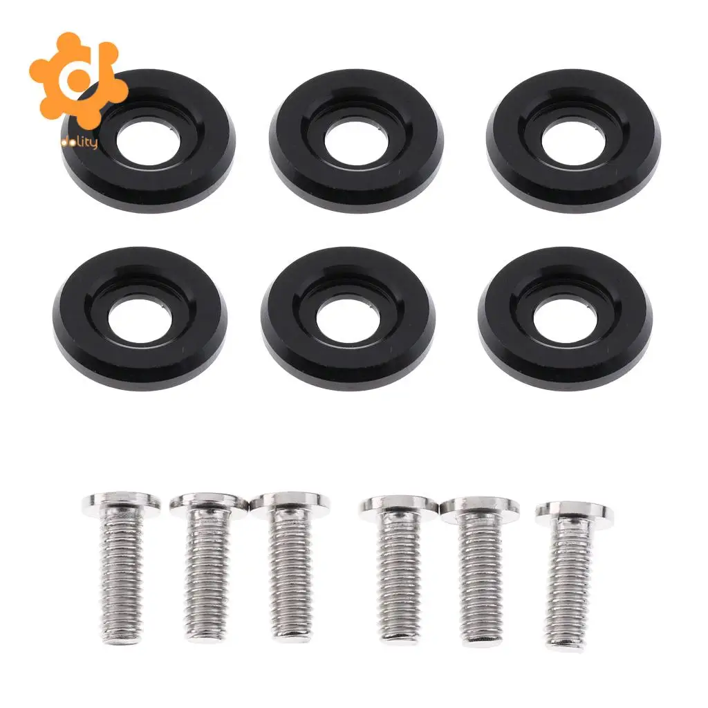 dolity 6 Set M6x20mm Aluminium License Plate Frame Bumper Bolt Screw Kits
