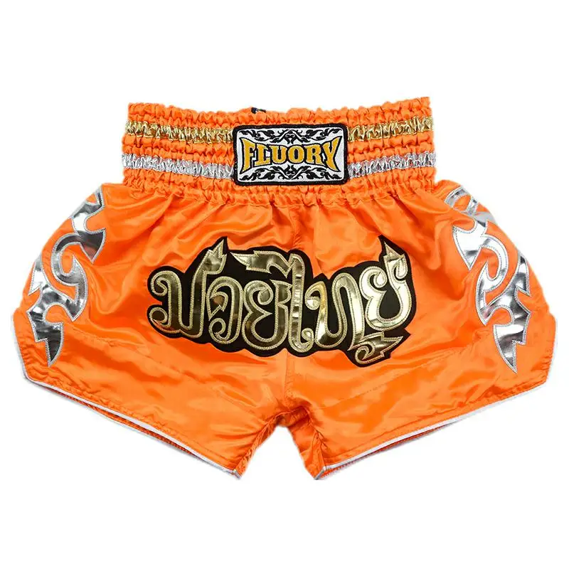 Подростковые и детские (для девочек мальчиков) шорты fluory Muay Thai с вышитыми