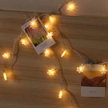 

Factory direct christmas LED string snowflake lamp Romantic fairy light wedding party decoration Ice Snow outdoor string lights