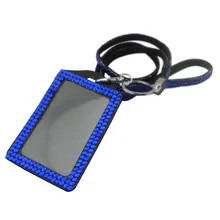 Стразы Bling Crystal Пользовательские талреп вертикальный ID бейдж держатель(темно-синий