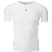 Белое, голубое и красное нижнее белье для велоспорта с логотипом, Сетчатое нижнее белье, базовый слой, Мужская гоночная одежда с короткими рукавами, топы, Спортивная жаккардовая одежда