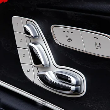 

3D Good Quality Seat Adjustable Button Cover Decotive Protective Sticker For Benz E/C/GLC/E200L/E300L Z2EA567