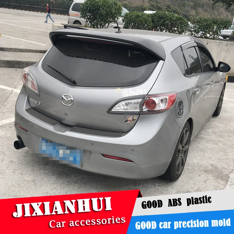 For Mazda 3 Spoiler 2006 2013 Mazda3 Hatchback Spoiler ABS plastic Material Car Rear Wing Color