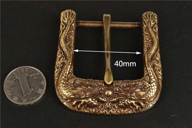 Meetee ID 40 мм Мужской Твердый латунный ремень с пряжкой в стиле дракона Пряжка для брюк джинсы для украшения джинсов Одежда Аксессуары для декора AP661