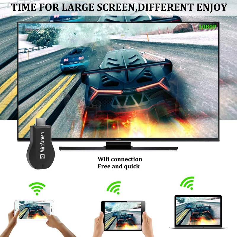 MiraScreen OTA tv Stick Смарт ТВ HD ключ беспроводной приемник DLNA Airplay Miracast oneanycasing PK Chromecast 2 для телефона тв