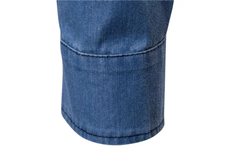 Мужская джинсовая тонкая рубашка с длинными рукавами из мягкого хлопка с двумя карманами, весенне-осеннее пальто, тонкие немного эластичные ковбойские модные Молодежные рубашки