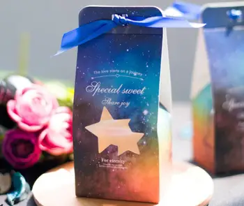 

100Pcs/set 2 size European style candy box bag chocolate paper gift package for Birthday Wedding Party favor Decor supplies DIY