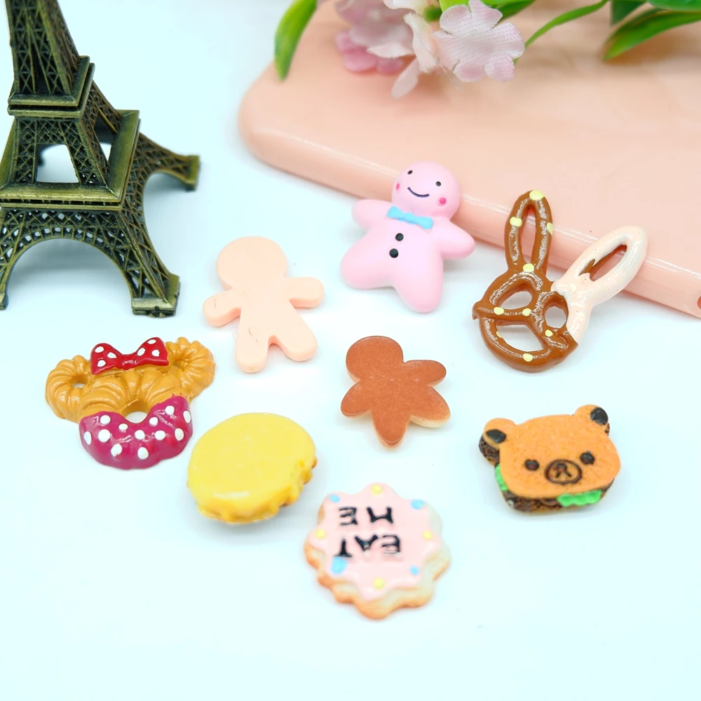 Kawaii Eat me торт Пряничный человечек Печенье flatback Кабошон для телефона деко волосы