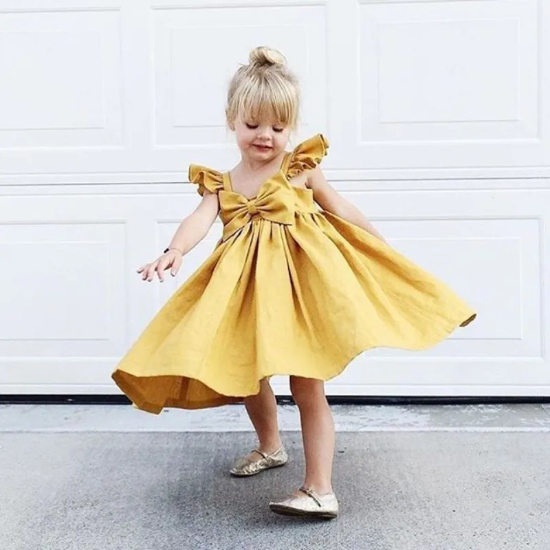 

Dresses For Girls Baby Clothes Newborn Baby Girls Dress Summer Bow Cotton Princess Birthday Wedding Baby Girls Clothes Dresses