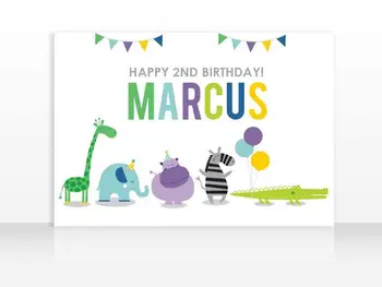

custom zoo animals birthday theme modern flag balloon backdrops High quality Computer print party photo studio background