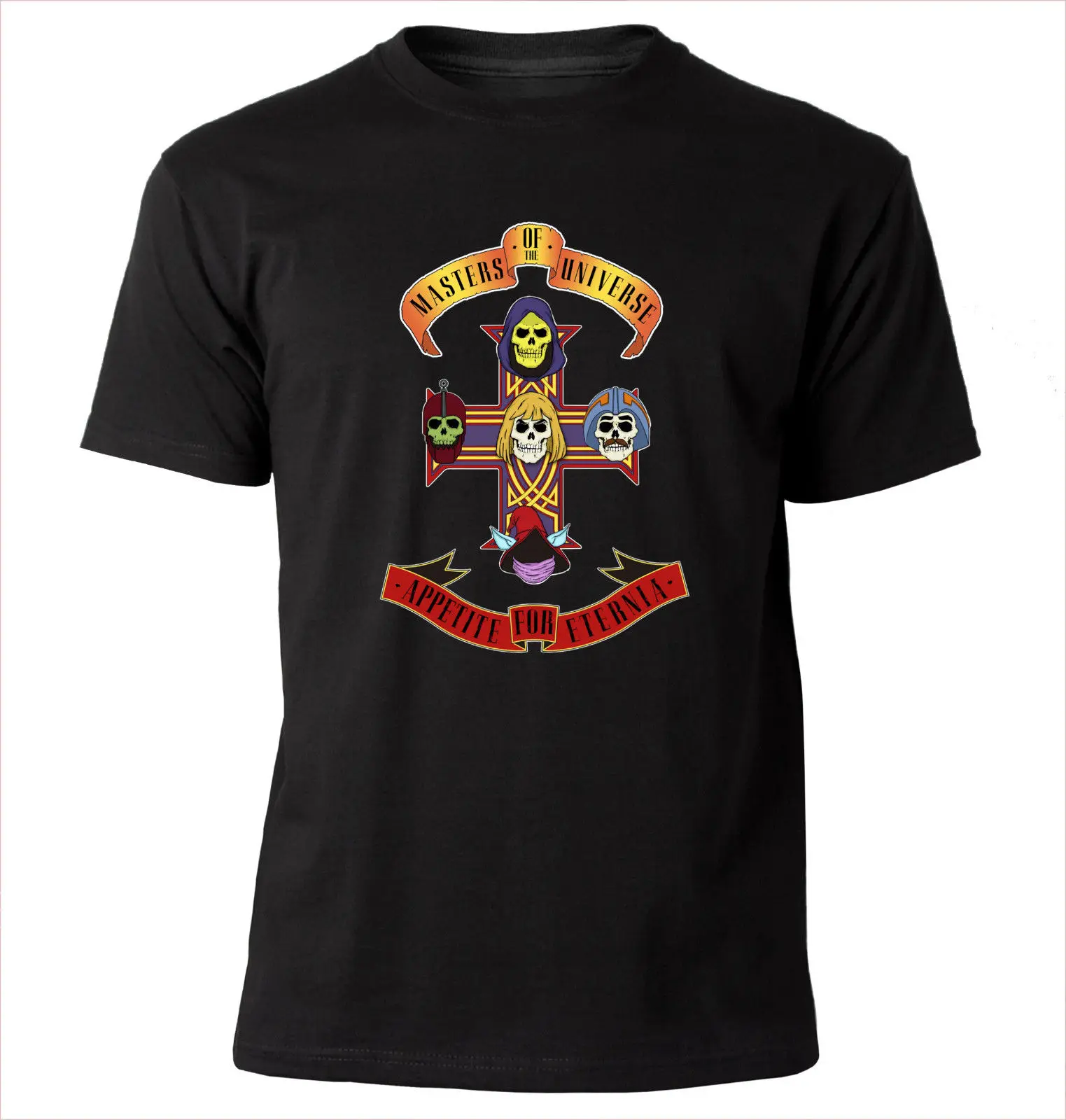 

Novelty Funny Design Masters Of The Universe Skull Graphic T-shirts size S-3XL Men's All Cotton High Quality Popular Selling