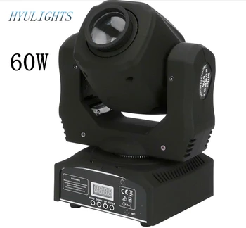 

6pcs 60W + flightcase LED Spot Moving Head Light/USA Luminums 60W LED DJ Spot Light dmx
