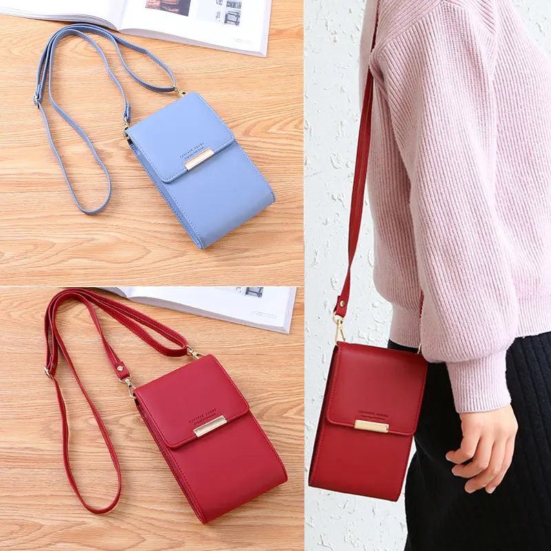 

2019 New Sweet Women Crossbody Bag Wallet Purse PU Leather Mobile Phone Shoulder Bags LBY2019