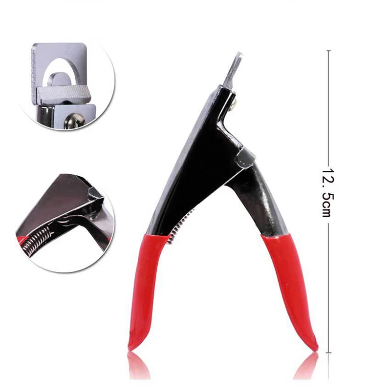Красный маникюр ногтей резак Нержавеющая сталь Nail Clipper Акриловые гель Ложные