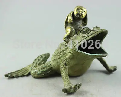 

Asia Collect Decoration Handwork Bronze Statue Ornament - Frog Blockbuster discount 30%