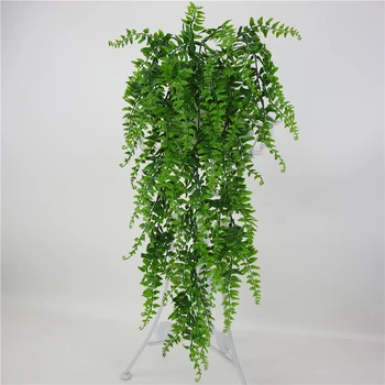 

New Simulation Fern Grass Green Plant Artificial Fern Persian Leaves Flower Wall Hanging Plants Home Wedding Shop Decoration