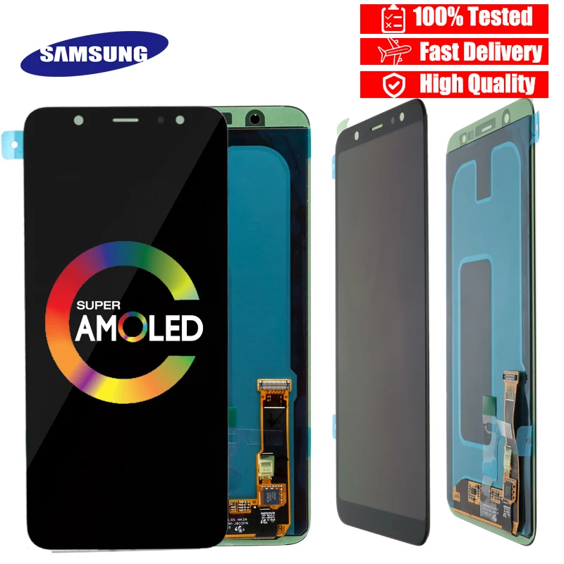 Супер AMOLED lcd для samsung Galaxy A6 дисплей A600F сенсорный экран дигитайзер панель сборка A6 Plus A6050 lcd A6050F дисплей