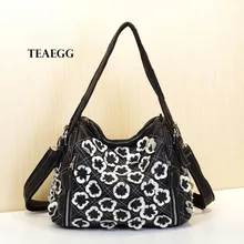 Новая женская сумка из воловьей кожи ручной работы с цветком, модная сумка высокого качества