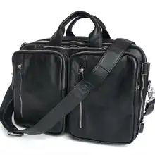 Nesitu высококачественный черный портфель из натуральной кожи для женщин и мужчин сумка-мессенджер из воловьей кожи мужские дорожные сумки Портфели# M7041