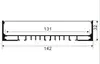 Free Shipping Super Wide U-Shape Aluminum Anodized Profile for LED Strips with Cover and End Caps for dual row LED strip ► Photo 2/6