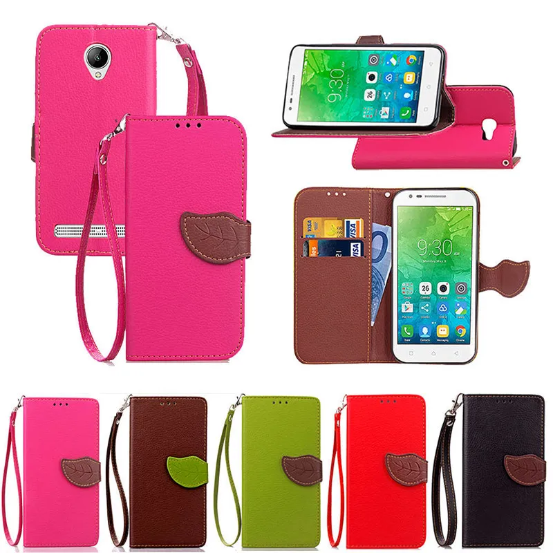 

Wallet Flip Leather Case For Funda Lenovo Vibe C2 Case Cover 5.0" Book Stand Card Slot Cases For Coque Lenovo C2 K10a40 Cover