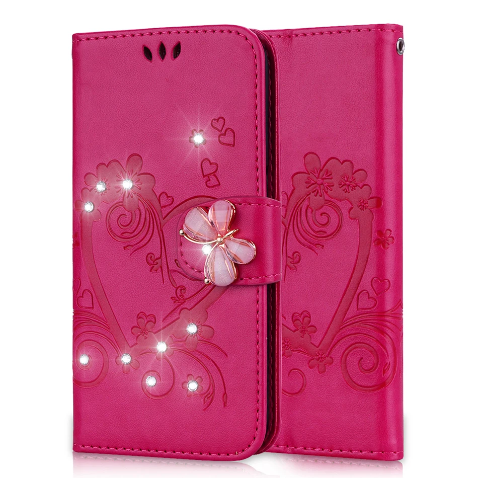 Jewelled Phone Cover For iPhone 11 Pro XS Max Xr X PU Leather Flip Case For iPhone 5s SE 2020 6s 7 8 Plus iPod Touch 5 6 Coque iphone 8 cardholder cases