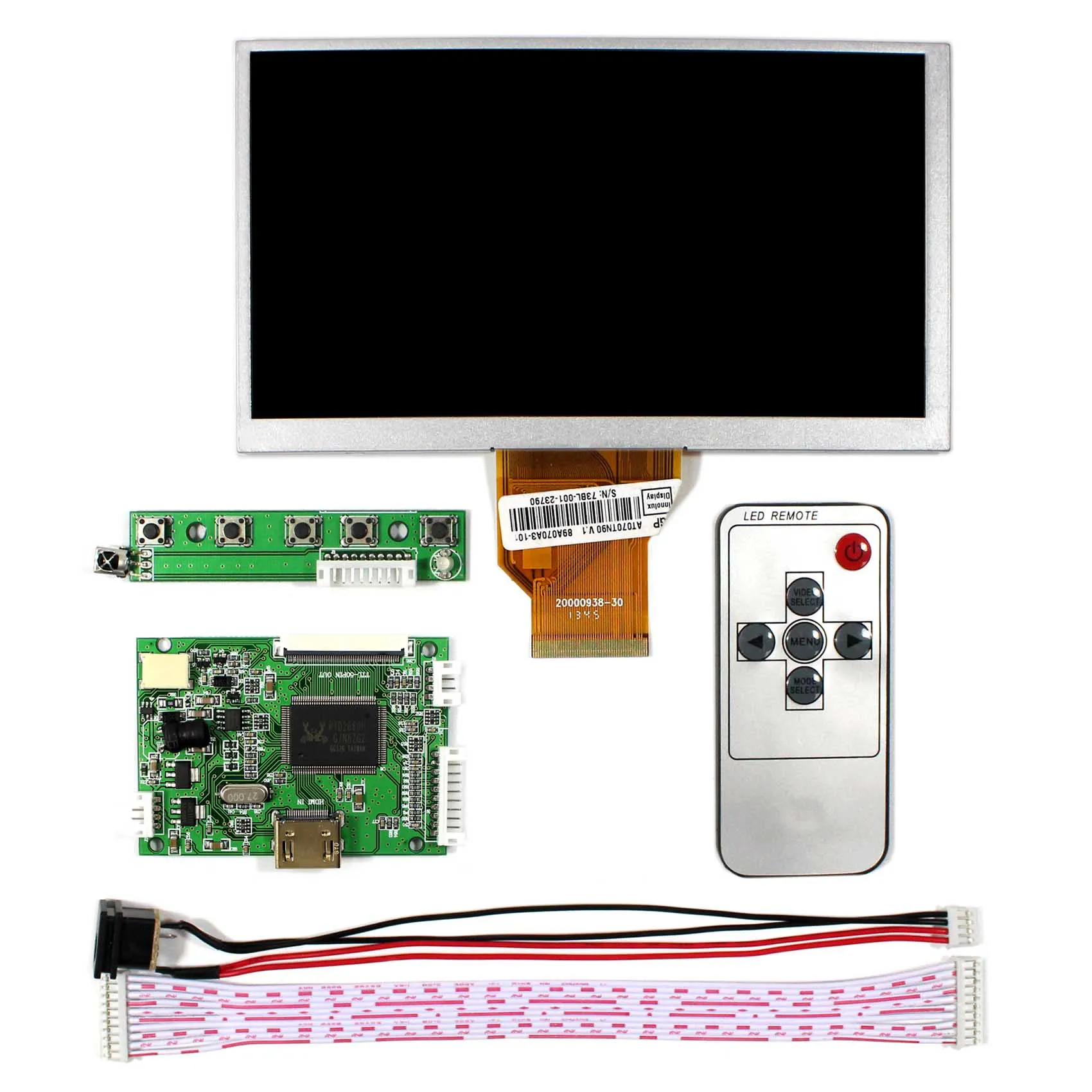 HD MI 입력 LCD 컨트롤러 보드, 7 인치 AT070TN90 800x480 LCD 화면