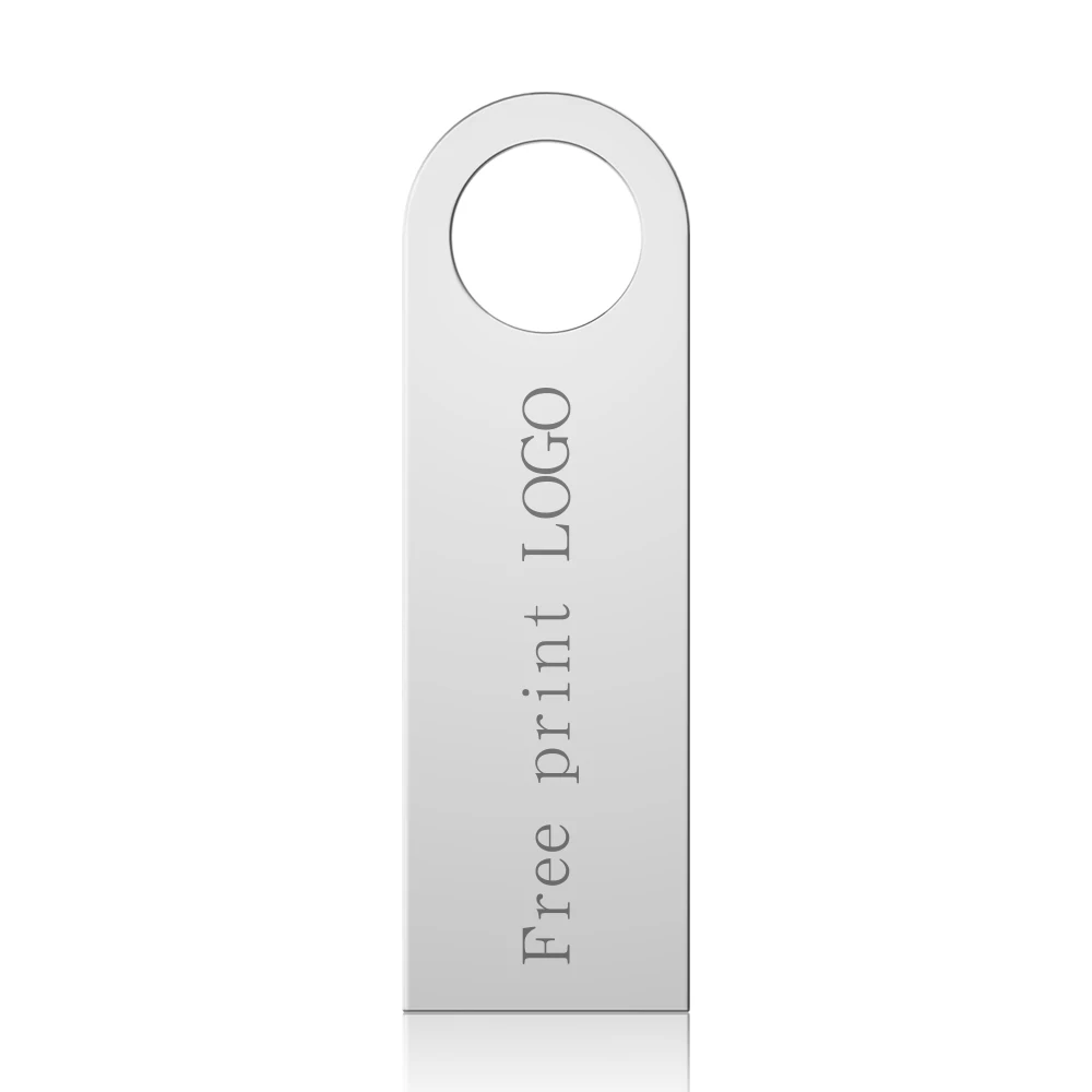 New usb flash drive Mini metal pendrive 4GB 8GB 16GB 32GB 64GB flash memory usb 3.0 gift pen drive 128GB u disk Silver Free logo (16)