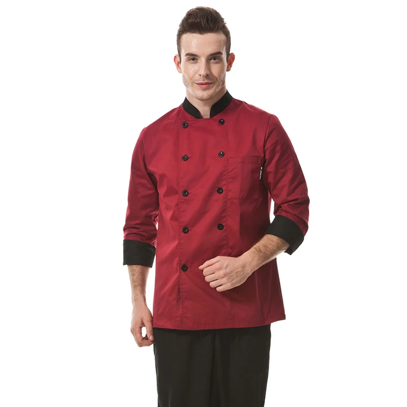 Restaurant Hotel Kitchen Fashion Chef Coats Jackets Uniforms Double