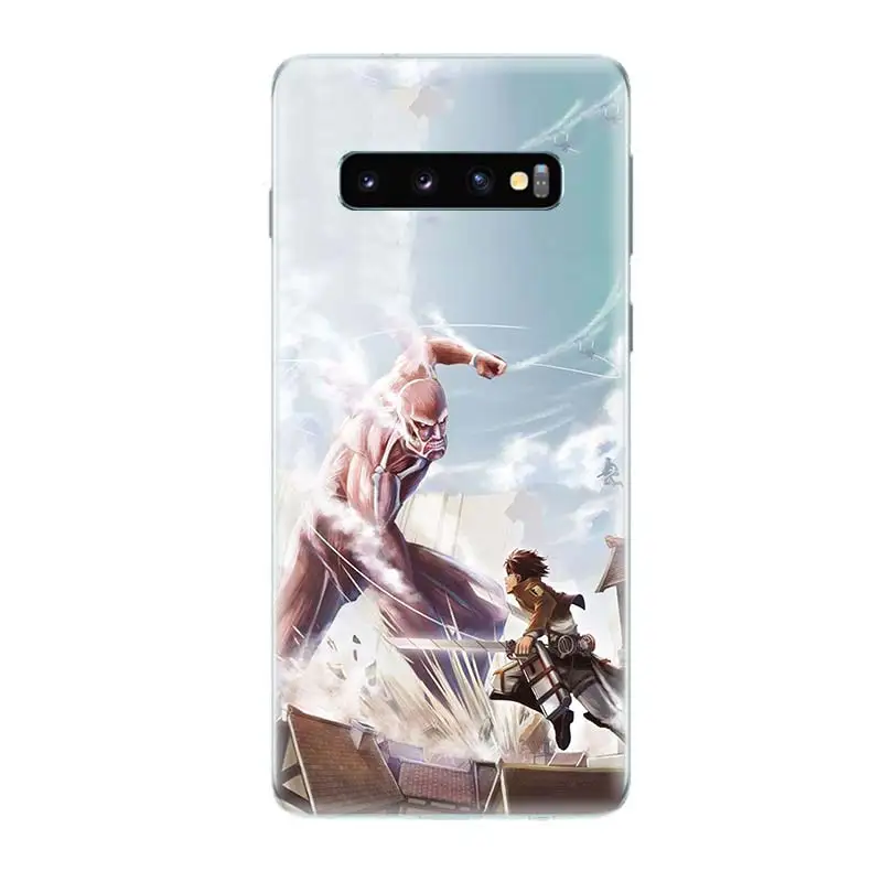 Сапоги для косплея Shingeki No Kyojin Аниме силиконовый чехол телефона samsung Galaxy S10 S6 S7 край